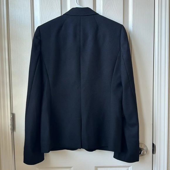 J. Crew Women’s Schoolboy Wool Coat Blazer Two Front Button Black size 8T Flawed - Picture 12 of 13